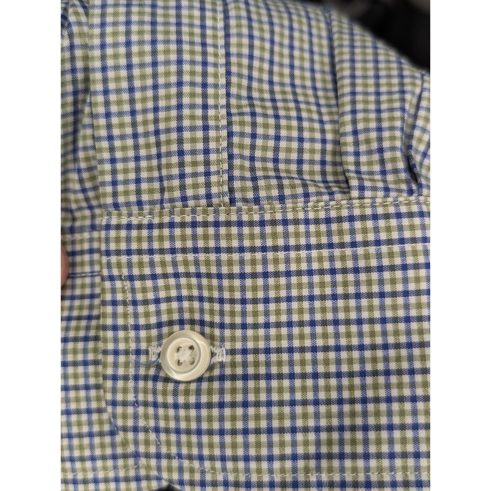 Jos A. Bank 1905 Blue Green Check Brrr Comfort 16.5 33 Dress Shirt Tailored Fit - Picture 5 of 6
